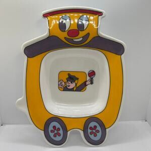 Vintage 1994 Oneida Meal Time Railroad Toddler Replacement Melamine Bowl 5.5x7"